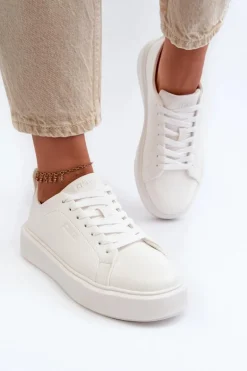 Lekkie Sneakersy Damskie Big Star NN274322 Memory Foam System Białe