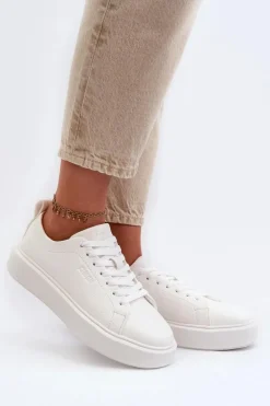 Lekkie Sneakersy Damskie Big Star NN274322 Memory Foam System Białe