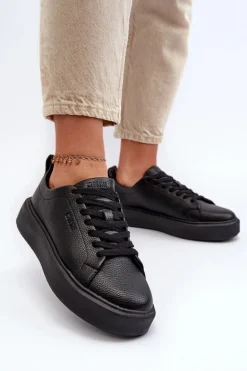 Lekkie Sneakersy Damskie Big Star NN274320 Memory Foam System Czarne