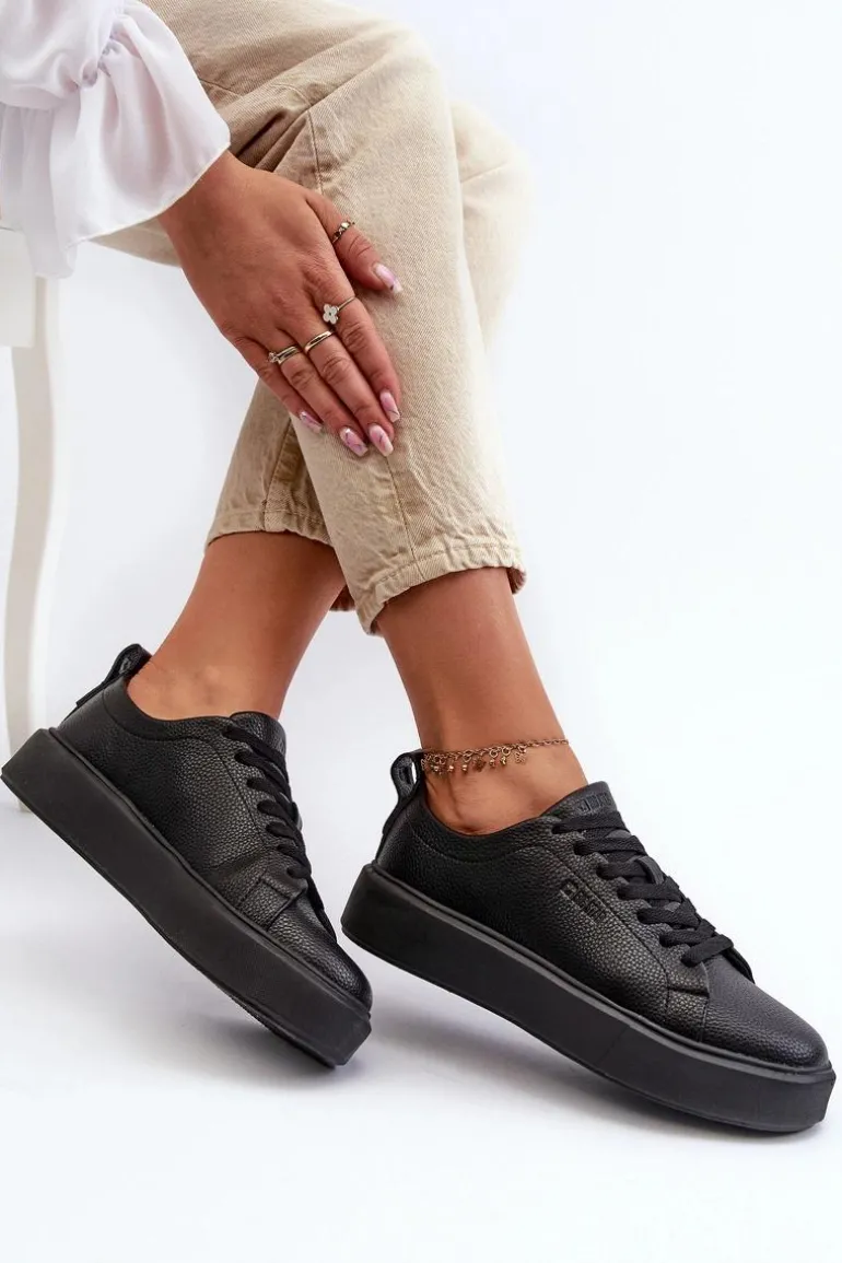 Lekkie Sneakersy Damskie Big Star NN274320 Memory Foam System Czarne