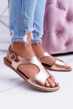 Lekkie Złote Sandałki Kongito