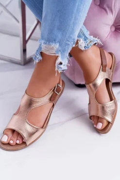 Lekkie Złote Sandałki Kongito