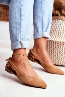 Lu Boo Baleriny W Szpic Zamsz Camel Better