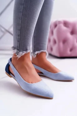 Lu Boo Baleriny W Szpic Zamsz Błękitne Better