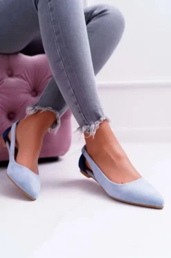Lu Boo Baleriny W Szpic Zamsz Błękitne Better