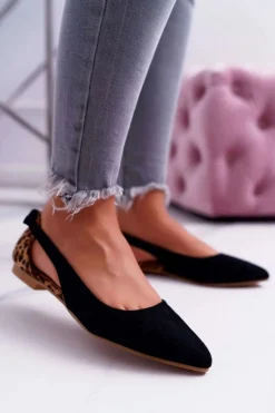 Lu Boo Baleriny W Szpic Zamsz Czarne Better