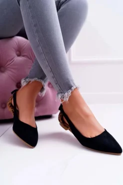 Lu Boo Baleriny W Szpic Zamsz Czarne Better