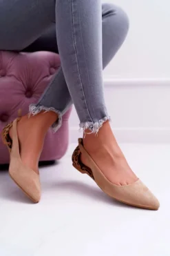 Lu Boo Baleriny W Szpic Zamsz Beżowe Better