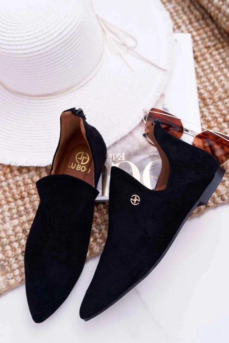 Lu Boo Botki Z Wycięciami Czarne Chelsea