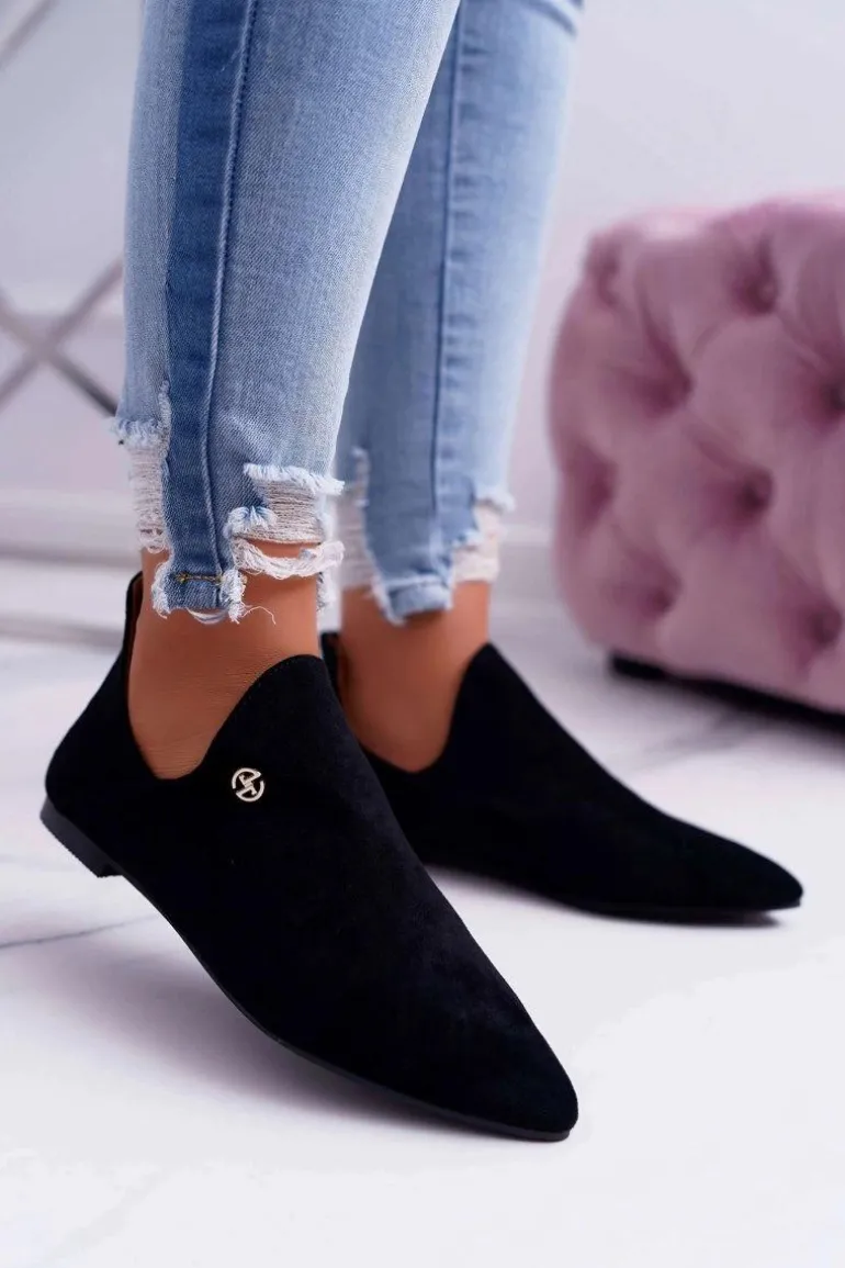 Lu Boo Botki Z Wycięciami Czarne Chelsea