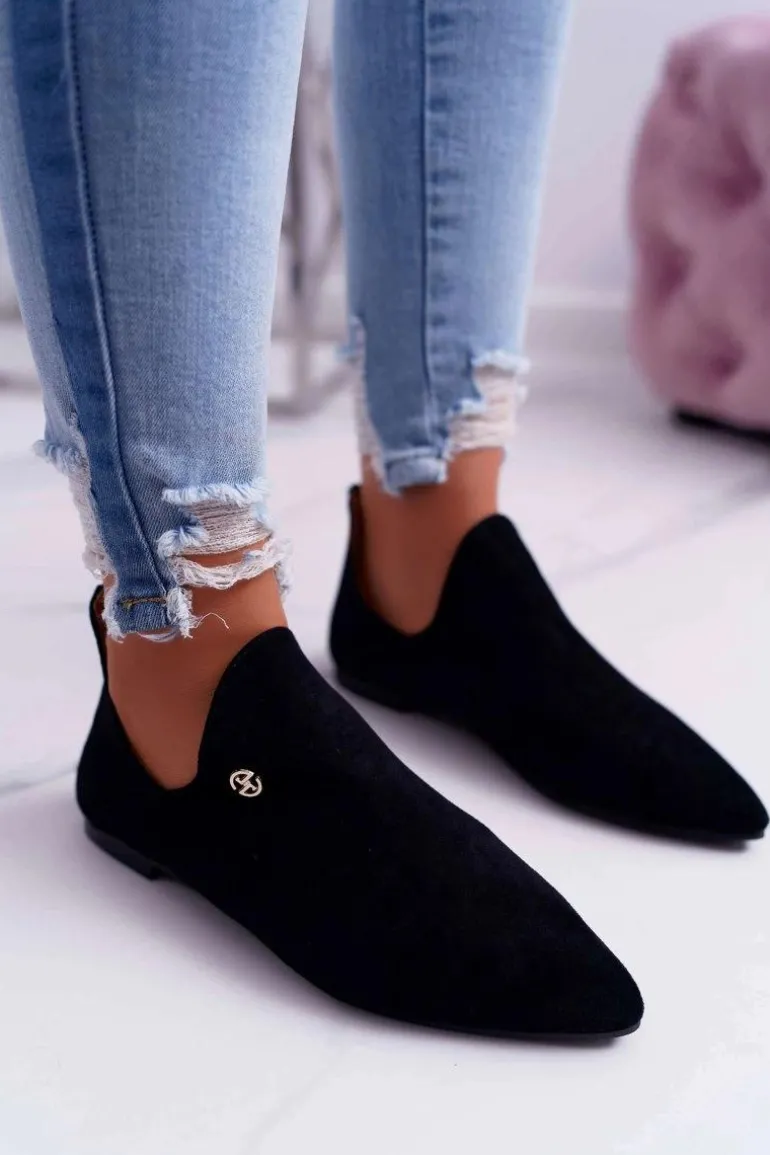 Lu Boo Botki Z Wycięciami Czarne Chelsea