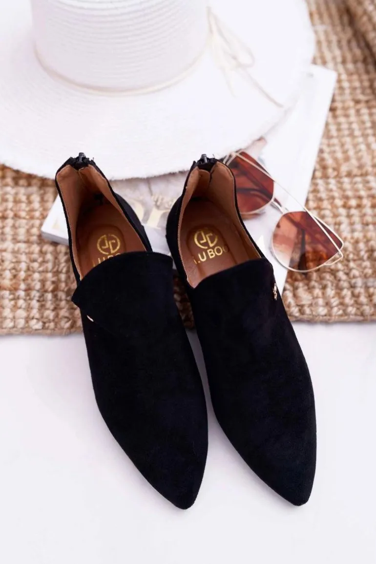 Lu Boo Botki Z Wycięciami Czarne Chelsea