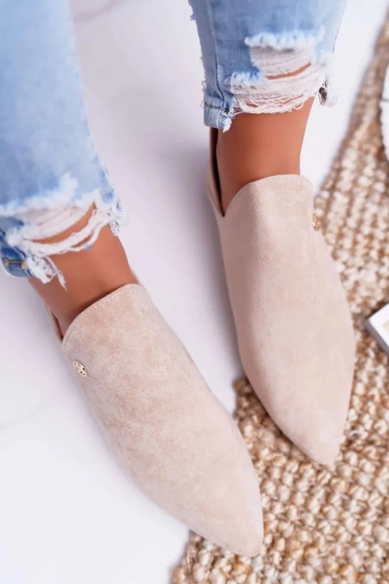 Lu Boo Botki Z Wycięciami Beżowe Chelsea