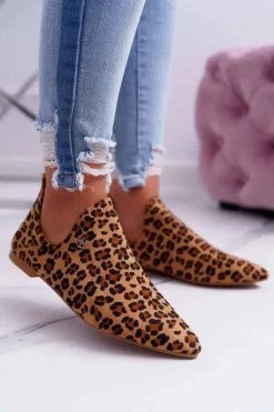 Lu Boo Botki Z Wycięciami Leopard Chelsea