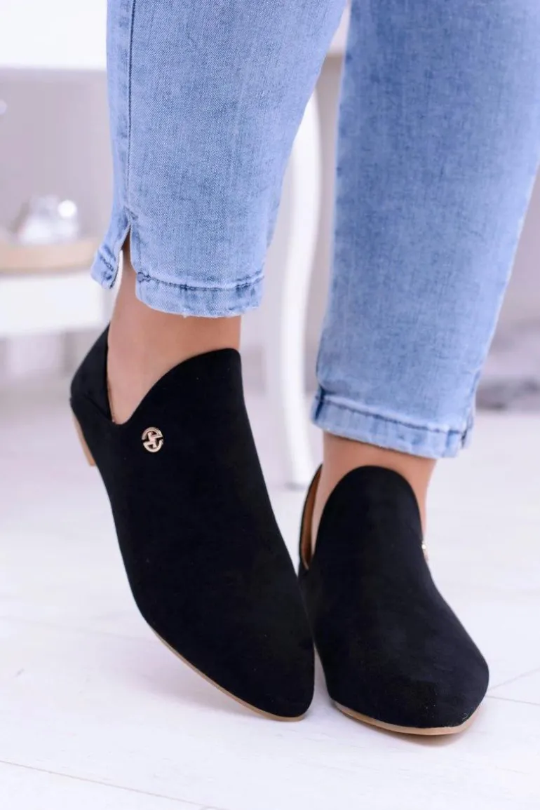 Lu Boo Czarne Botki Z Wycięciami Zamek Chelsea