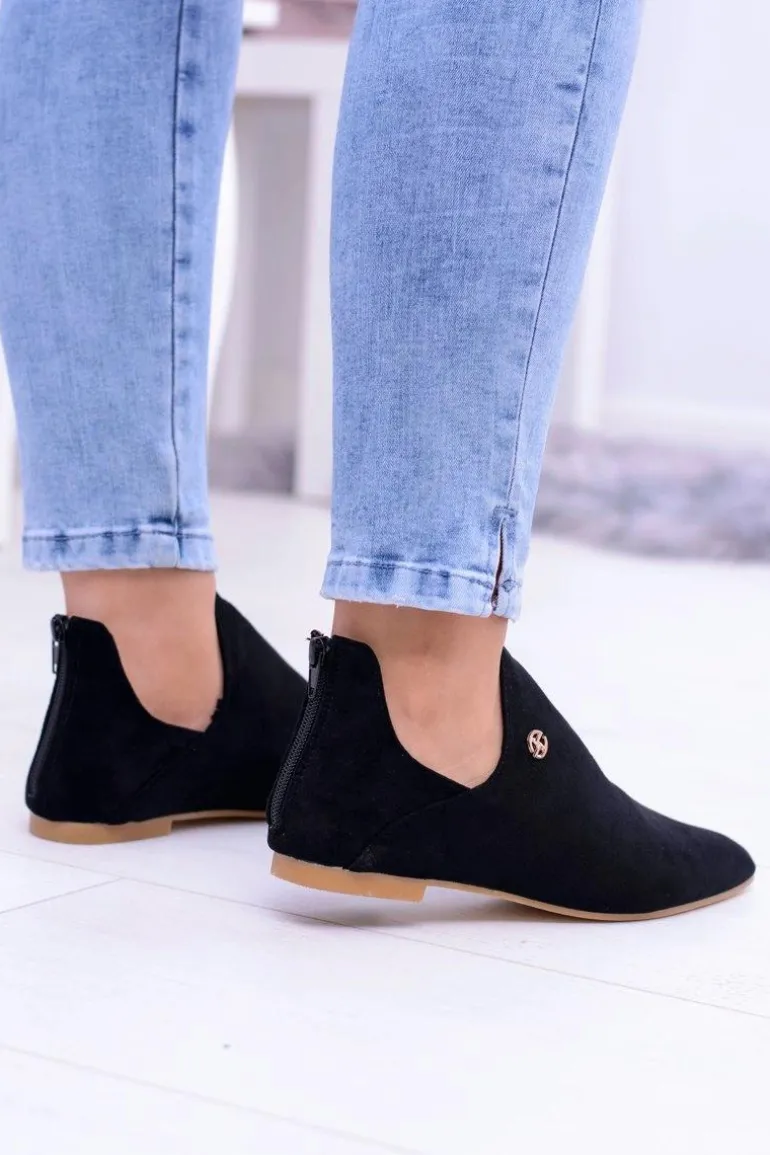 Lu Boo Czarne Botki Z Wycięciami Zamek Chelsea