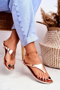 Lu Boo Metaliczne Japonki Różowe Złoto Miny II gat.