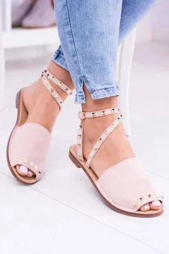 Lu Boo Różowe Stylowe Sandały Pari