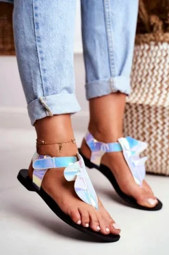 Lu Boo Sandałki Odblaskowe Japonki Na Rzepy Lottie