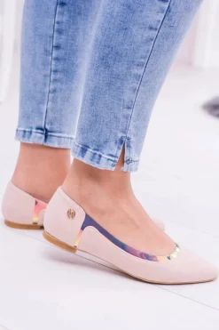 Lu Boo Transparentne Holograficzne Balerinki w Szpic Róż Lison