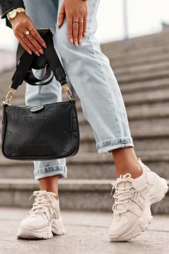 Masywne Damskie Buty Sportowe Sneakersy Beżowe Toderus