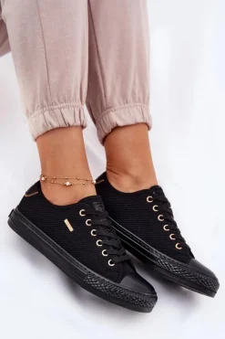 Materiałowe Trampki Damskie Big Star RR274765 Czarne