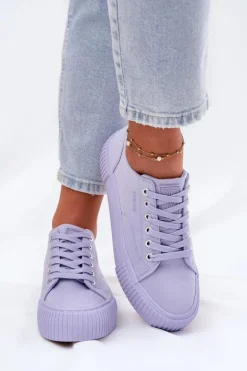 Materiałowe Trampki Damskie Big Star RR274406 Fioletowe