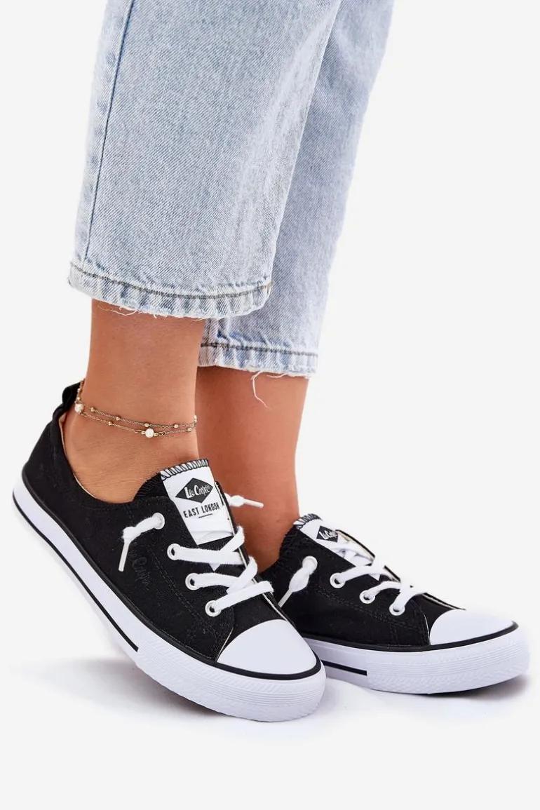 Materiałowe Trampki Damskie Lee Cooper LCW-25-02-3299L Czarne