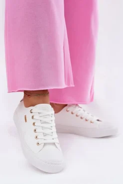 Materiałowe Trampki Damskie Big Star RR274766 Białe