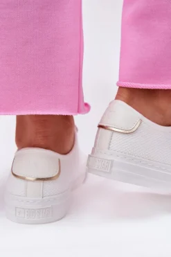 Materiałowe Trampki Damskie Big Star RR274766 Białe