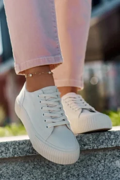 Materiałowe Trampki Damskie Big Star RR274407 Beżowe