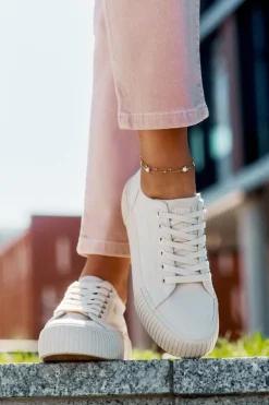 Materiałowe Trampki Damskie Big Star RR274407 Beżowe