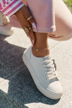 Materiałowe Trampki Damskie Big Star RR274407 Beżowe