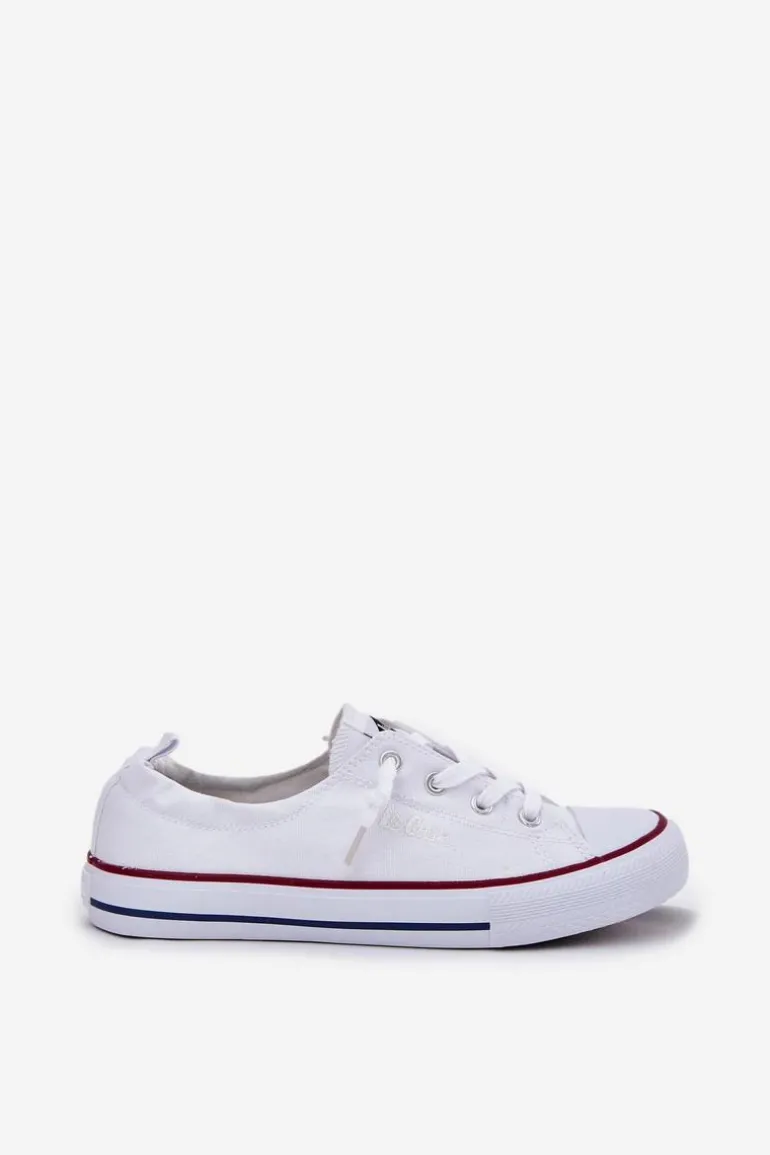 Materiałowe Trampki Damskie Lee Cooper LCW-25-02-3296L Białe