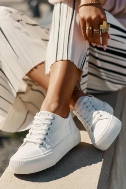 Materiałowe Trampki Damskie Big Star RR274405 Białe