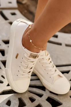 Materiałowe Trampki Damskie Big Star RR274768 Beżowe