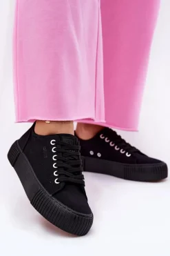 Materiałowe Trampki Damskie Big Star RR274403 Czarne