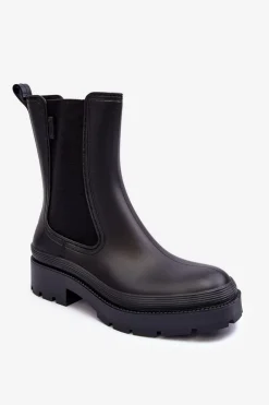 Matowe Kalosze Botki Big Star MM274695 Czarne