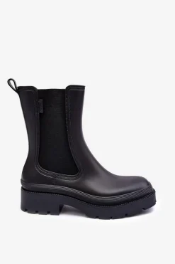 Matowe Kalosze Botki Big Star MM274695 Czarne