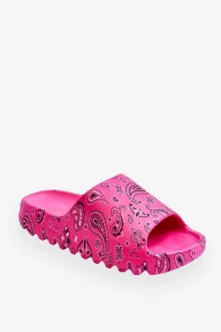 Modne Damskie Klapki Na Masywnej Platformie Fuksja Lorette