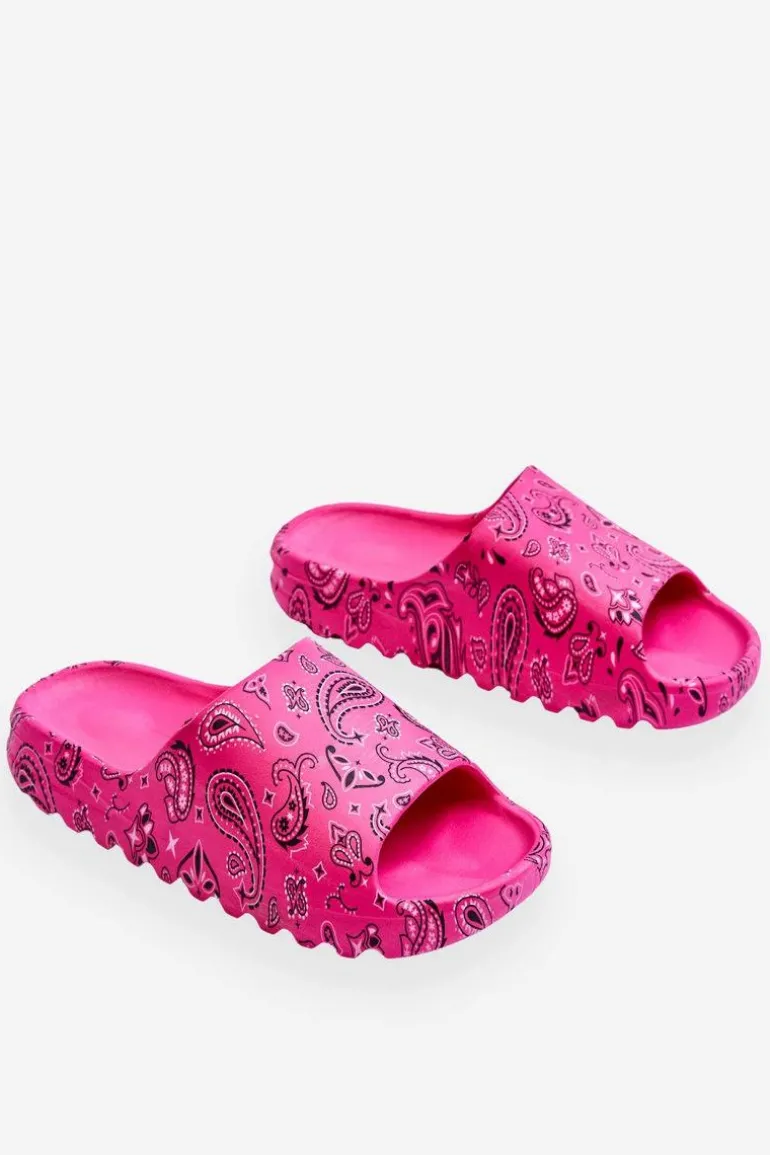 Modne Damskie Klapki Na Masywnej Platformie Fuksja Lorette