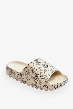 Modne Damskie Klapki Na Masywnej Platformie Beżowe Lorette