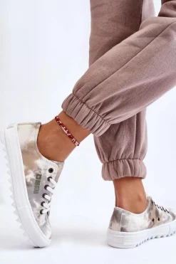 Modne Niskie Trampki Big Star LL274043 Biało-Szare