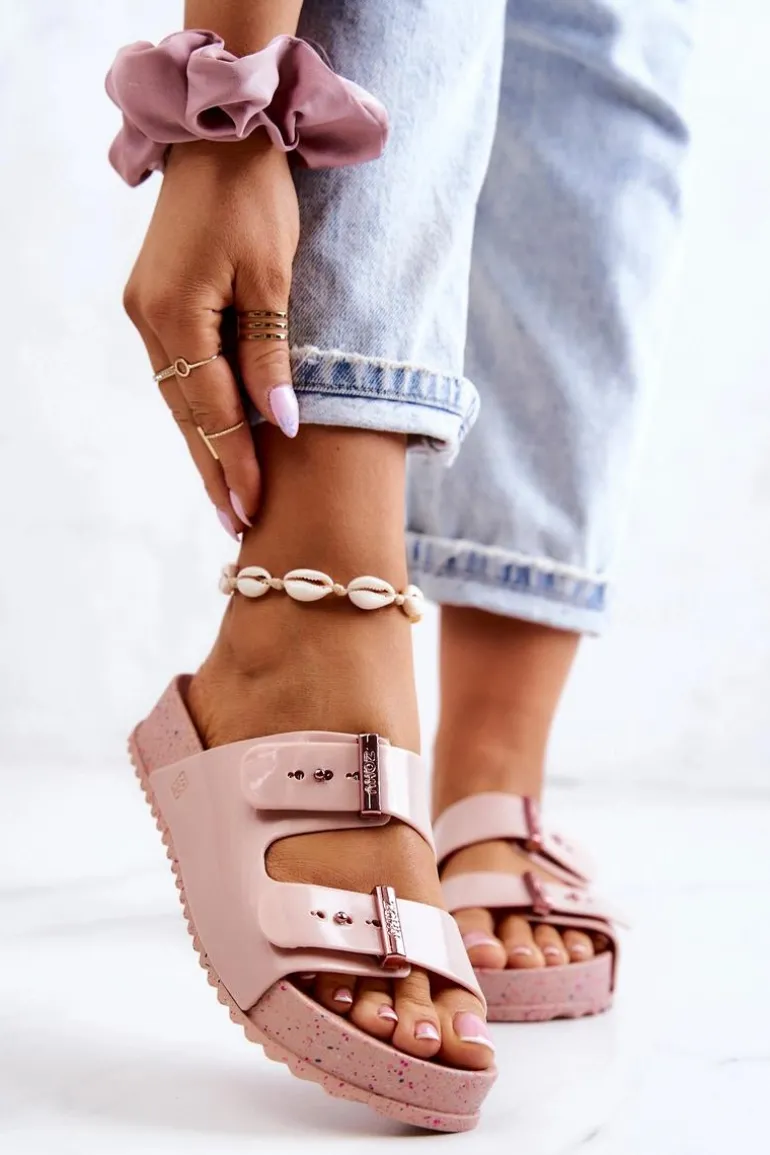 Modne Pachnące Klapki ZAXY JJ285083 Jasnoróżowe