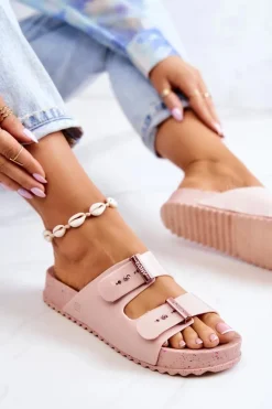 Modne Pachnące Klapki ZAXY JJ285083 Jasnoróżowe