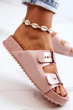 Modne Pachnące Klapki ZAXY JJ285083 Jasnoróżowe