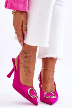 Modne Szpilki Z Ozdobą I Cyrkoniami Fuksja Alexia