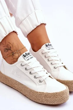 Modne Trampki Z Plecionką Lee Cooper LCW-23-31-1796L Białe