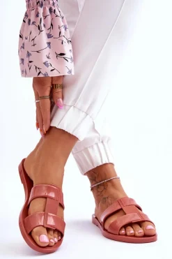 Modne Wegańskie Klapki ZAXY JJ285262 Brudny Róż