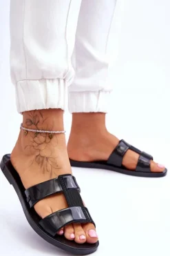 Modne Wegańskie Klapki ZAXY JJ285263 Czarne